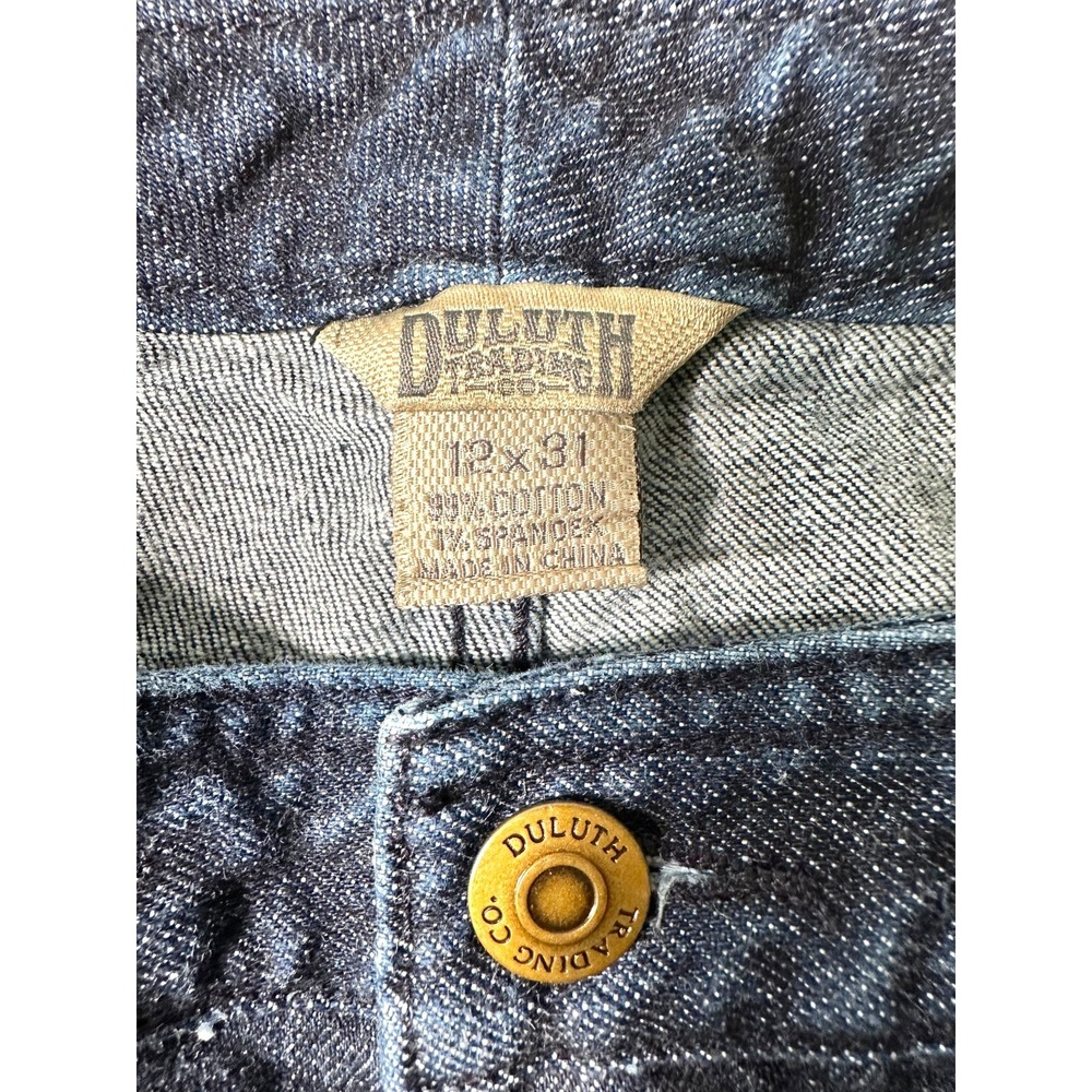 Duluth Trading Co Wide Leg Cropped Jeans Womens 12x28 Dark Wash Denim - Picture 4 of 7